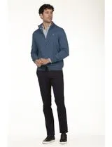 Cardigan Bleu avec Fermeture Standard