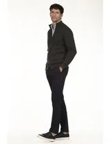 Cardigan com fecho Regular Cinzento escuro