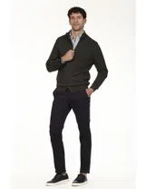 Cardigan com fecho Regular Cinzento escuro