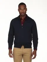 Cardigan Regular con Cierre Azul