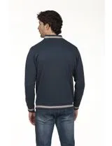 Chaqueta con cremallera Regular Azul