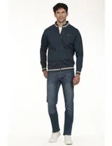 Chaqueta con cremallera Regular Azul