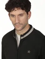 Regular Zip Black Coat