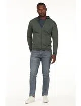 Regular Zip-Up Green Jacket