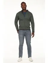 Regular Zip-Up Green Jacket