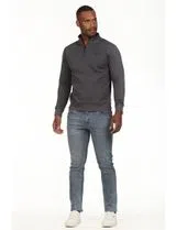 Regular Half-Zip Sweatshirt Dark Grey
