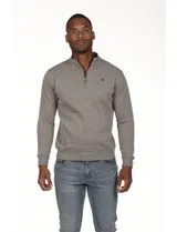 Sweatshirt com meio fecho Regular Cinza