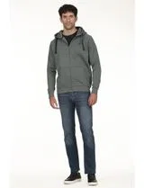 Sudadera con cremallera Regular Gris