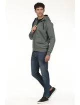 Sudadera con cremallera Regular Gris