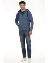 Sudadera con cremallera Regular Azul