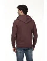 Sudadera con cierre Regular Burdeos