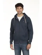Sudadera Regular Azul con Cierre