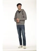 Sudadera con cierre Regular Gris