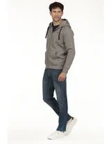 Sudadera con cierre Regular Gris