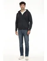 Sudadera con cremallera Regular Azul