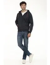 Sudadera con cremallera Regular Azul