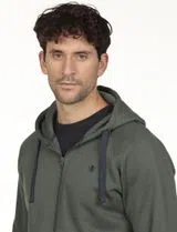 Sudadera con cremallera Regular Verde