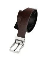 Cinturón de piel reversible Negro-Marrón