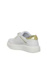 Women's White and Gold Sneakers