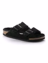 Sandálias Arizona Arizona Shearling Preto Estreito