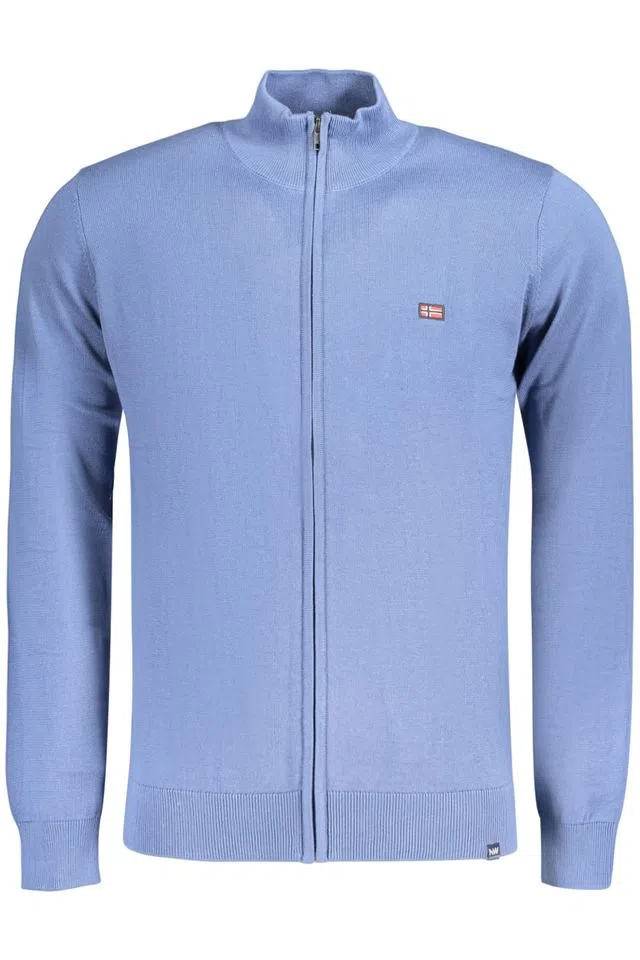 Blue zip cardigan