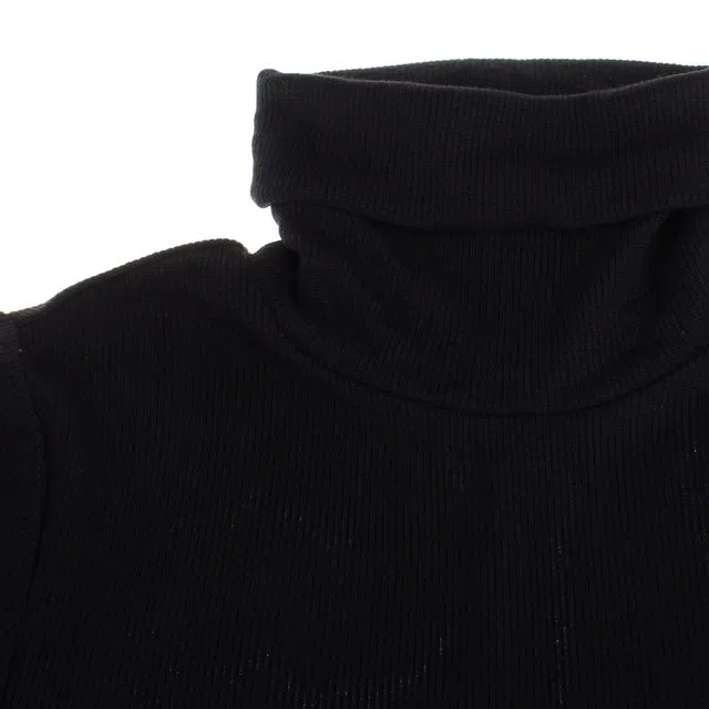 Camisola de Gola Alta Cropped Menina Preto