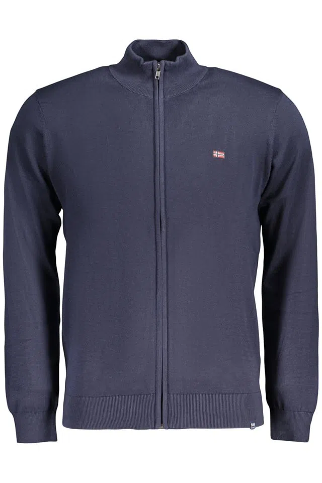 Cardigan with Zip Blue