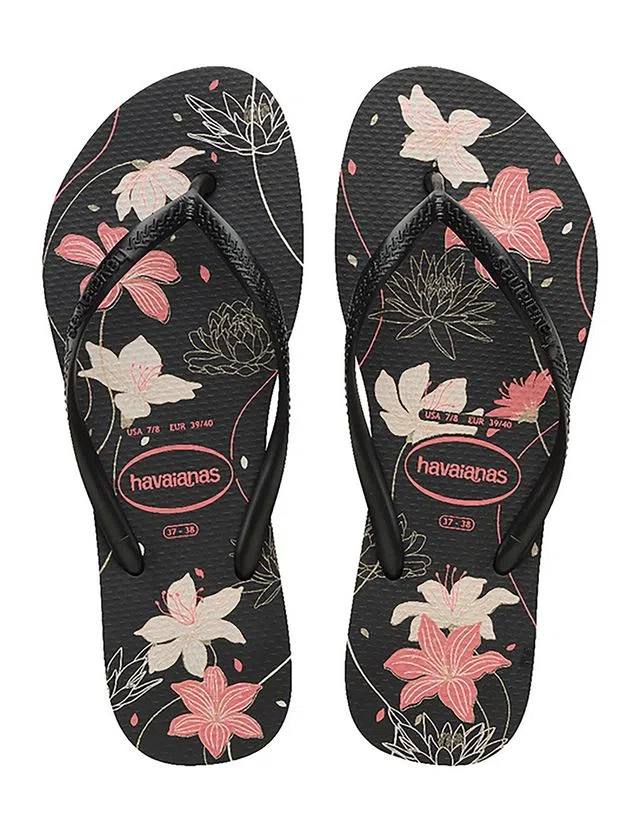 Chinelos Slim Organic Preto