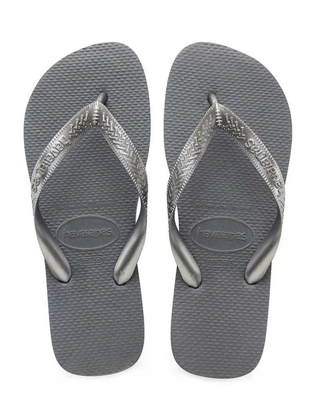 Chinelos Top Tiras Steel Grey