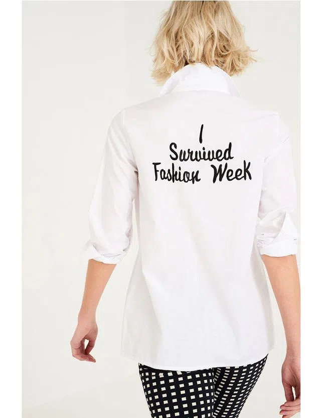 Lettering Shirt White Back