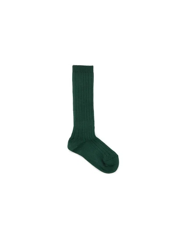 Ribbed Green Socks