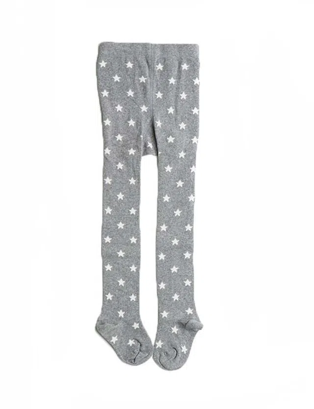Collants Menina Estrelas Cinzento