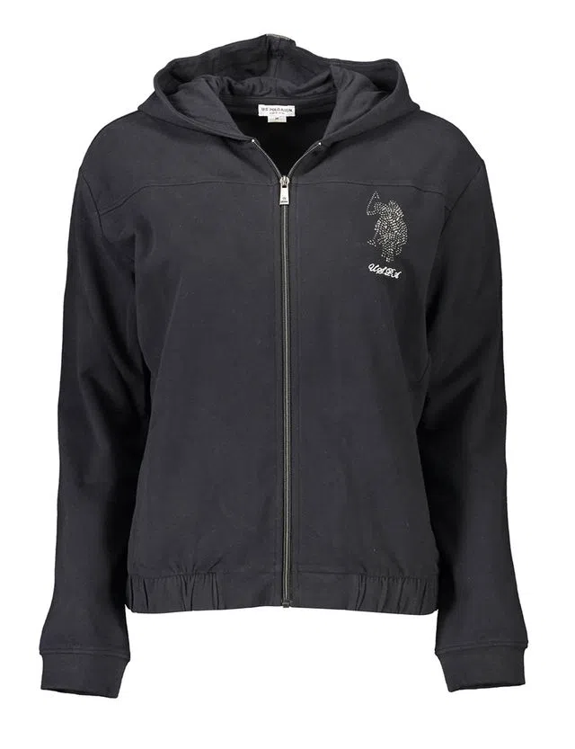 Sweatshirt com fecho Preto