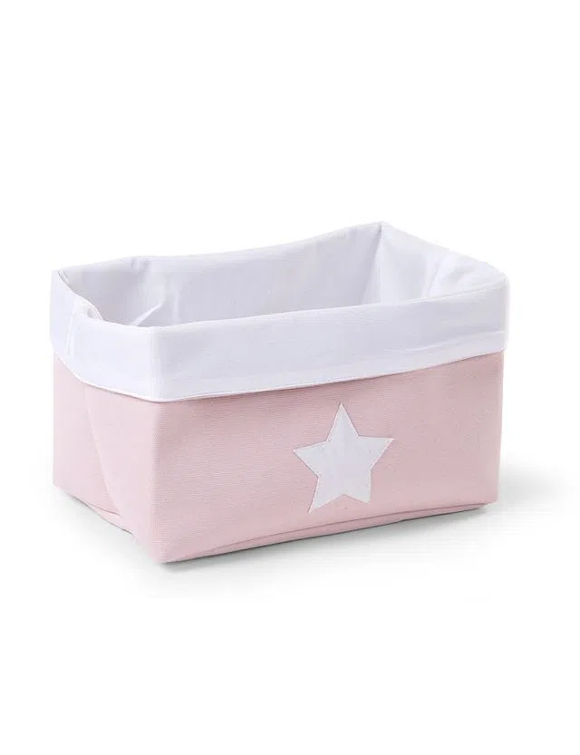 Cesta Rosa Claro/Branco