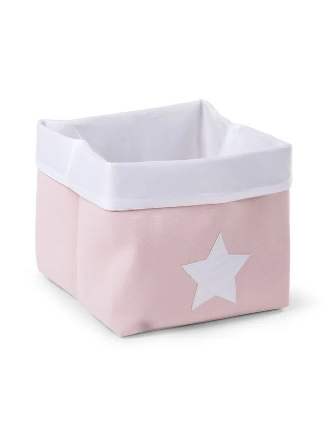 Cesta Rosa Claro/Branco