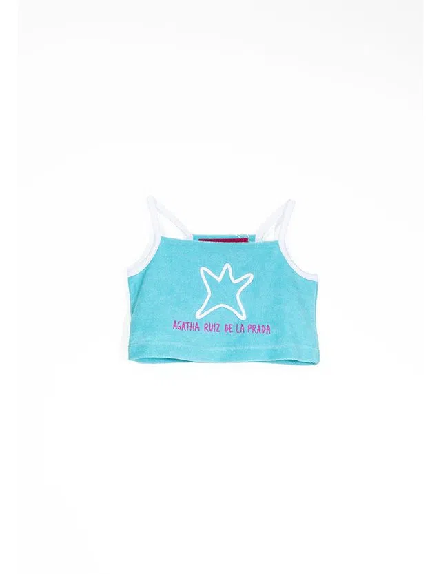 Top Corto Niña Azul