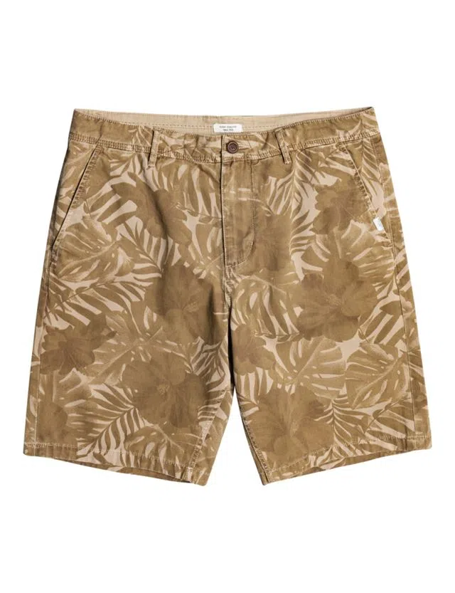 Calções Chino Overdyed Castanho