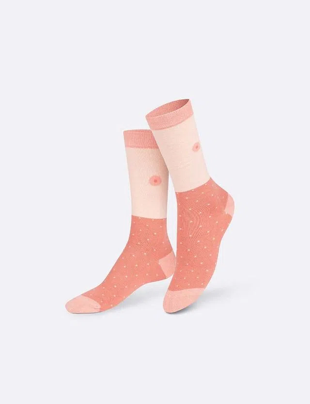 Free The Nipple White Socks