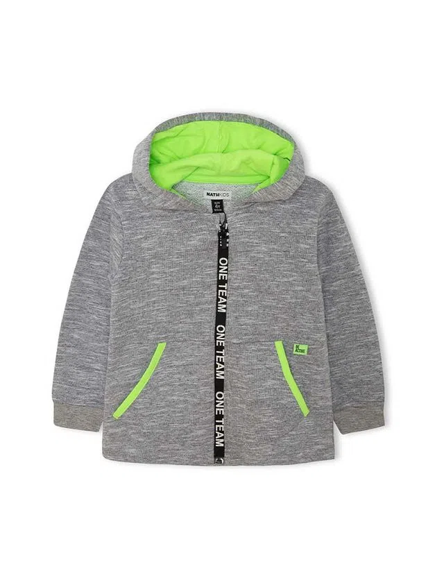 Chaqueta de Algodón para Niño Nath Kids en Gris y Verde