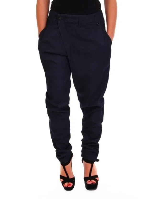 Ladies' Pleated Pants Blue