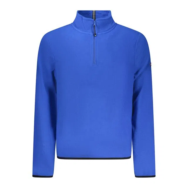 Sweatshirt com meio fecho Azul