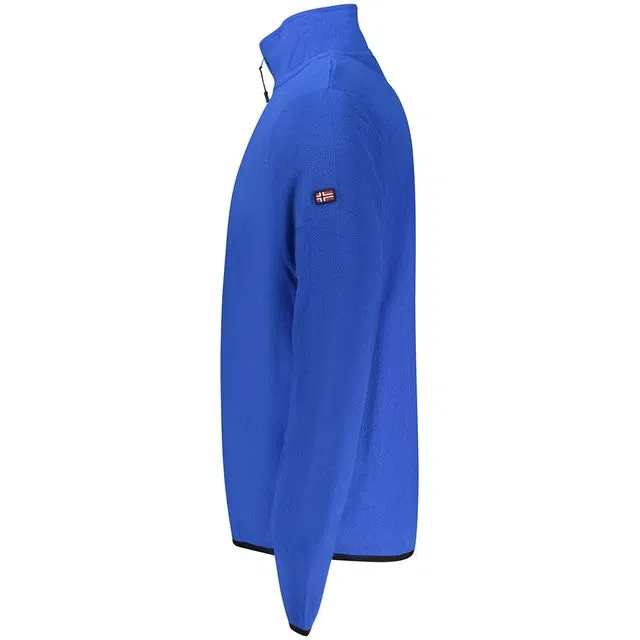 Sweatshirt com meio fecho Azul