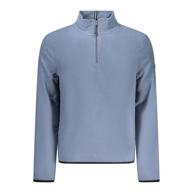 Sweatshirt com meio fecho Azul