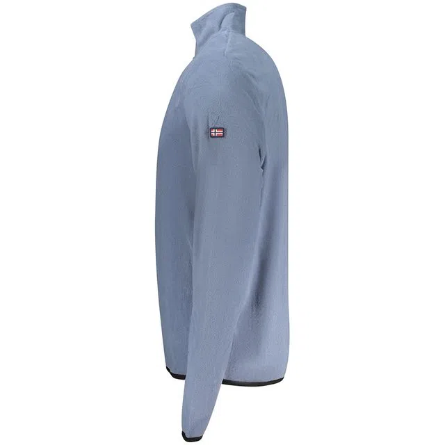 Sweatshirt com meio fecho Azul