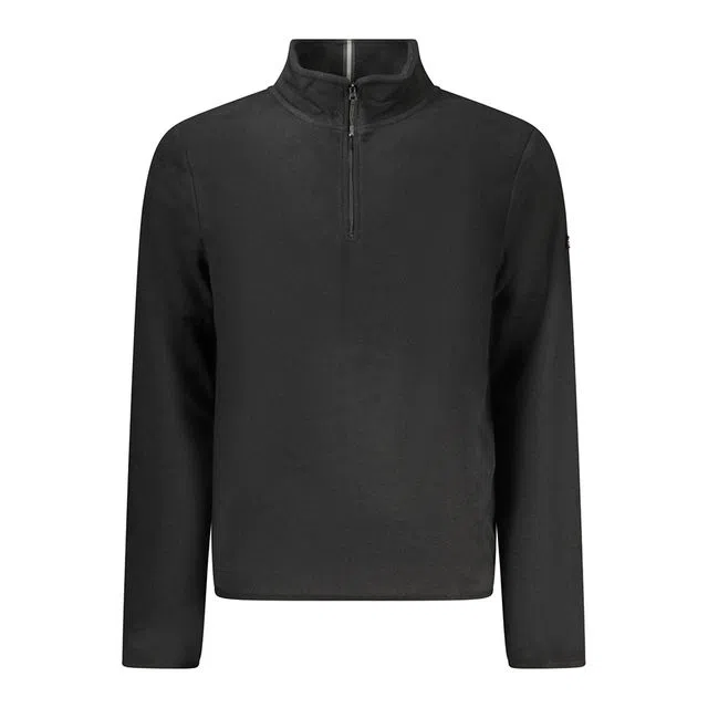 Sweatshirt com meio fecho Preto