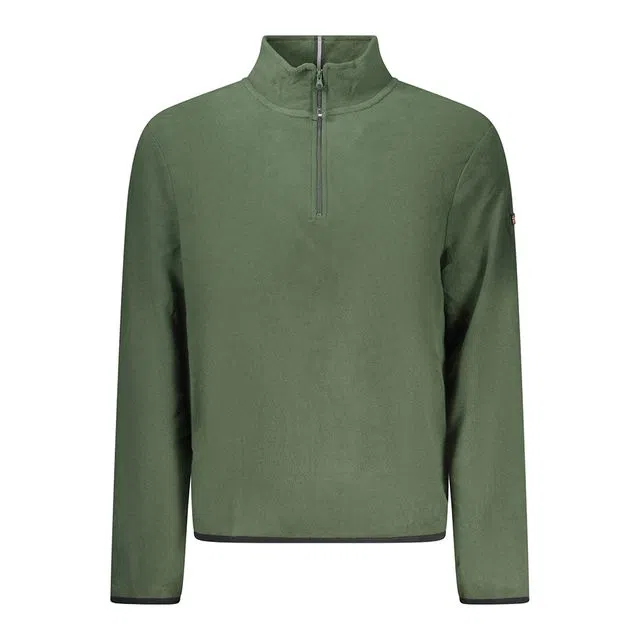 Sweatshirt com meio fecho Verde