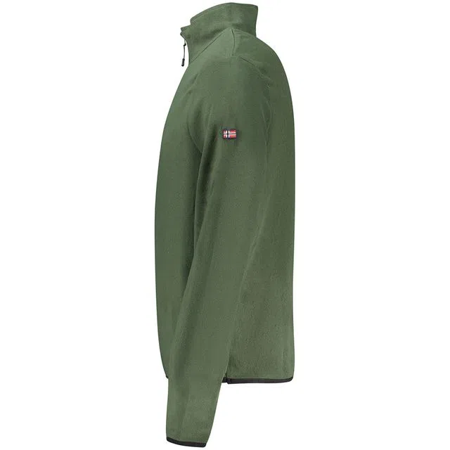 Sweatshirt com meio fecho Verde