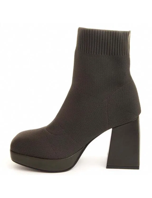 Botins Senhora Salto Alto Sixtynapal Castanho