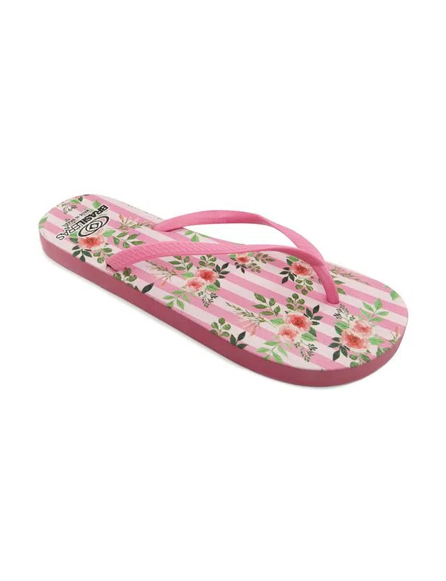 Chinelos Menina Rosa com Padrão