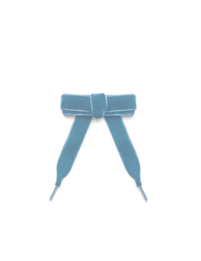 lacets en Velours Enfant Bleu